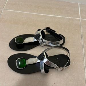 Robert Clergerie Paris flats sandals with stones